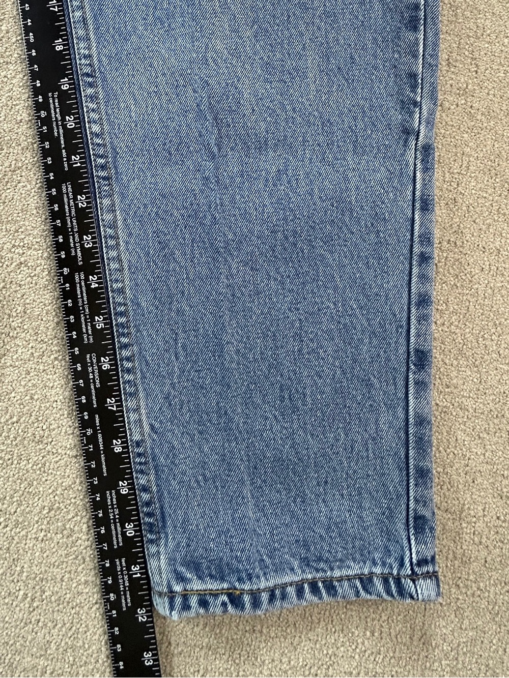 Vintage 90s Levis 560 Loose Fit Tapered Leg Jeans Blue 32x32 Tag Fits 31x31.5 - Picture 6 of 8